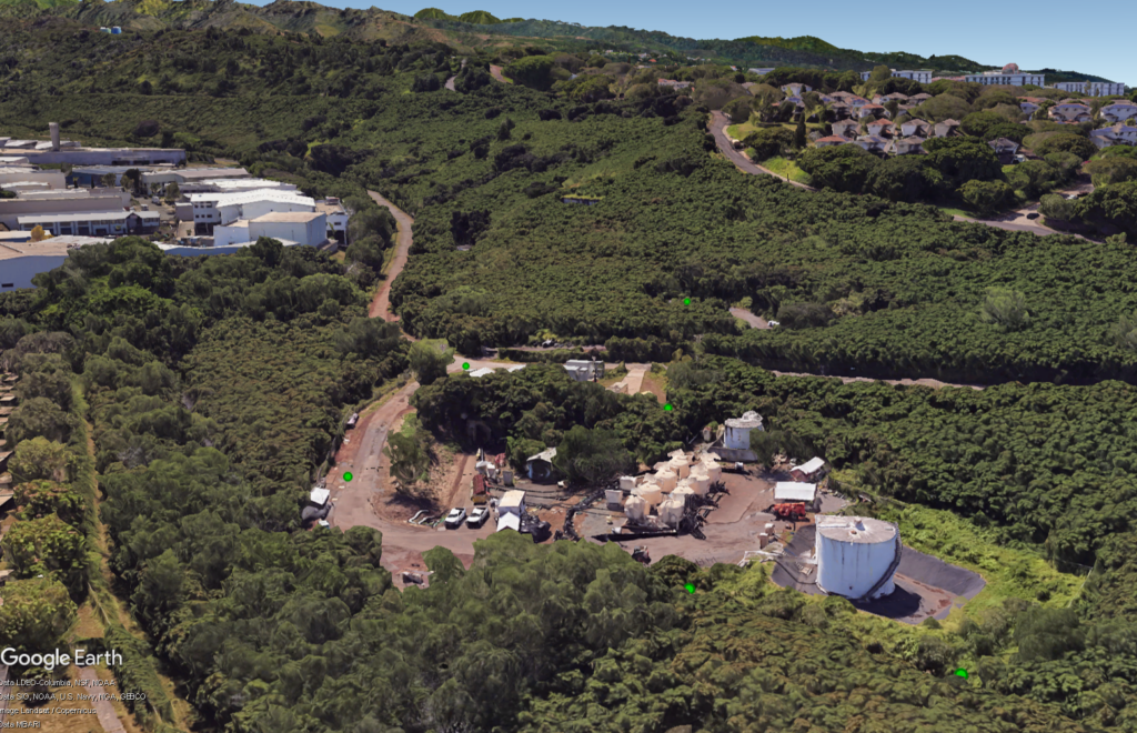 Aerial picture of the Oily Waste Disposal Facility.